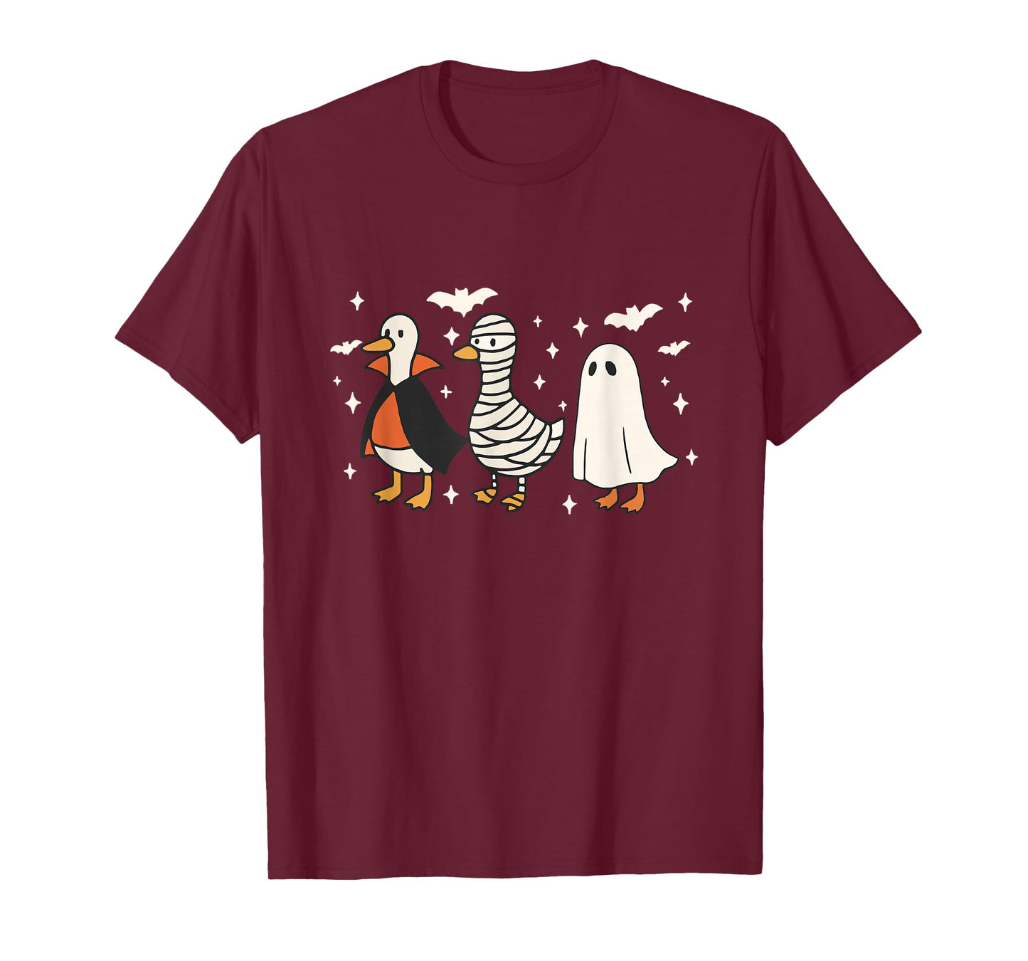 Spooky Goose Halloween Goose Witch Ghost Silly Goose Farm T-Shirt