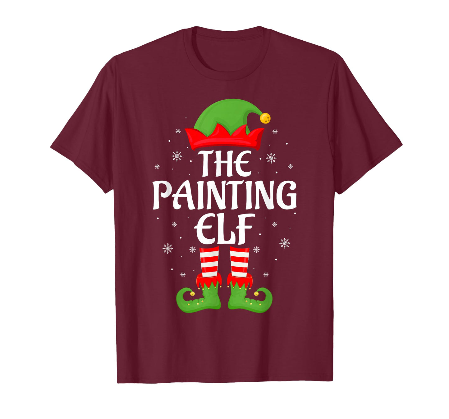 Painting Elf Xmas Family Matching Elf Squad Christmas T-Shirt