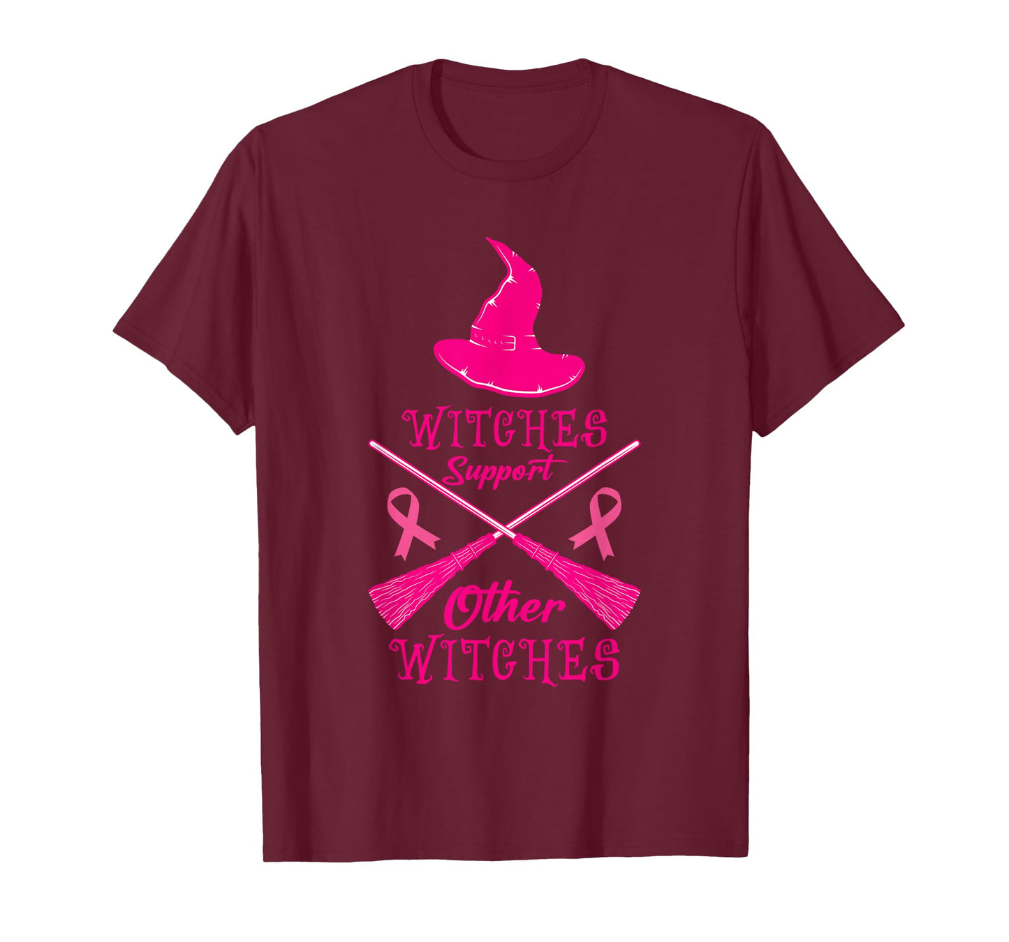 Funny Witches Support Other Witches Breast Cancer Halloween T-Shirt