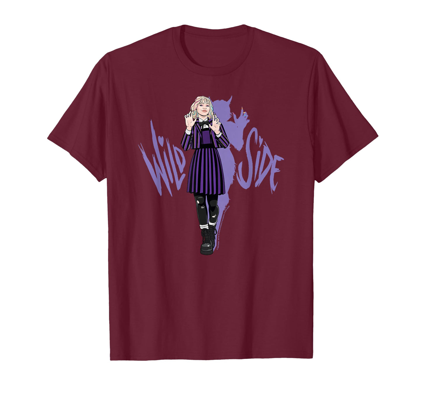 Wednesday Season 2 Wild Side Enid Claws Out Logo T-Shirt