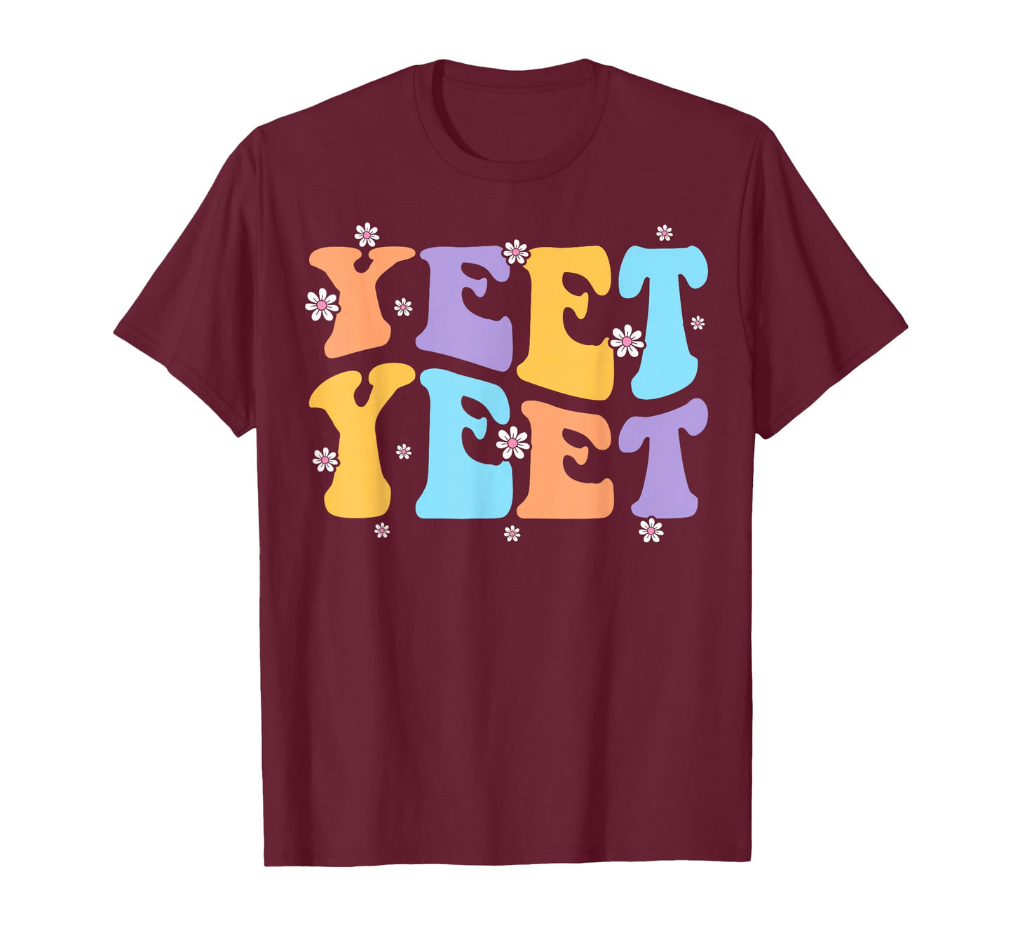 Yeet Retro 70s Groovy Daisy Flower Power Aesthetic Women T-Shirt