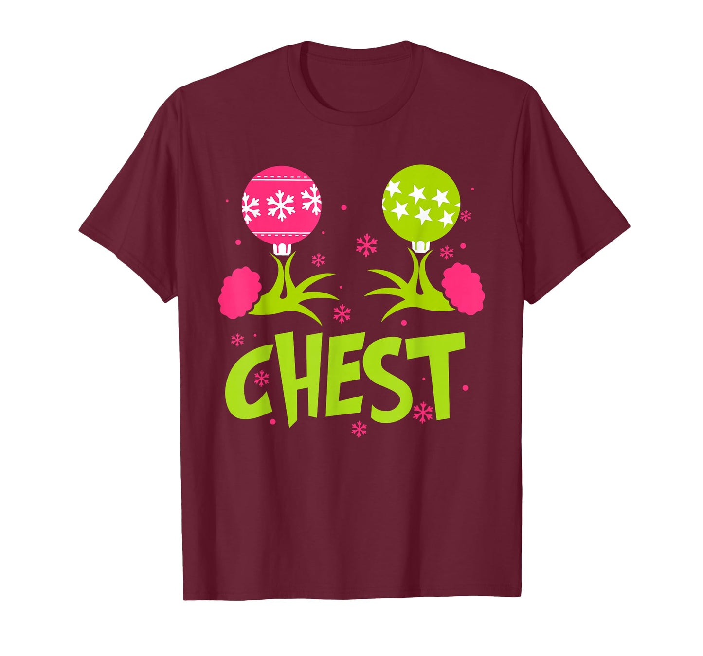 Chest Nuts Matching Chestnuts Funny Christmas Couples Chest T-Shirt