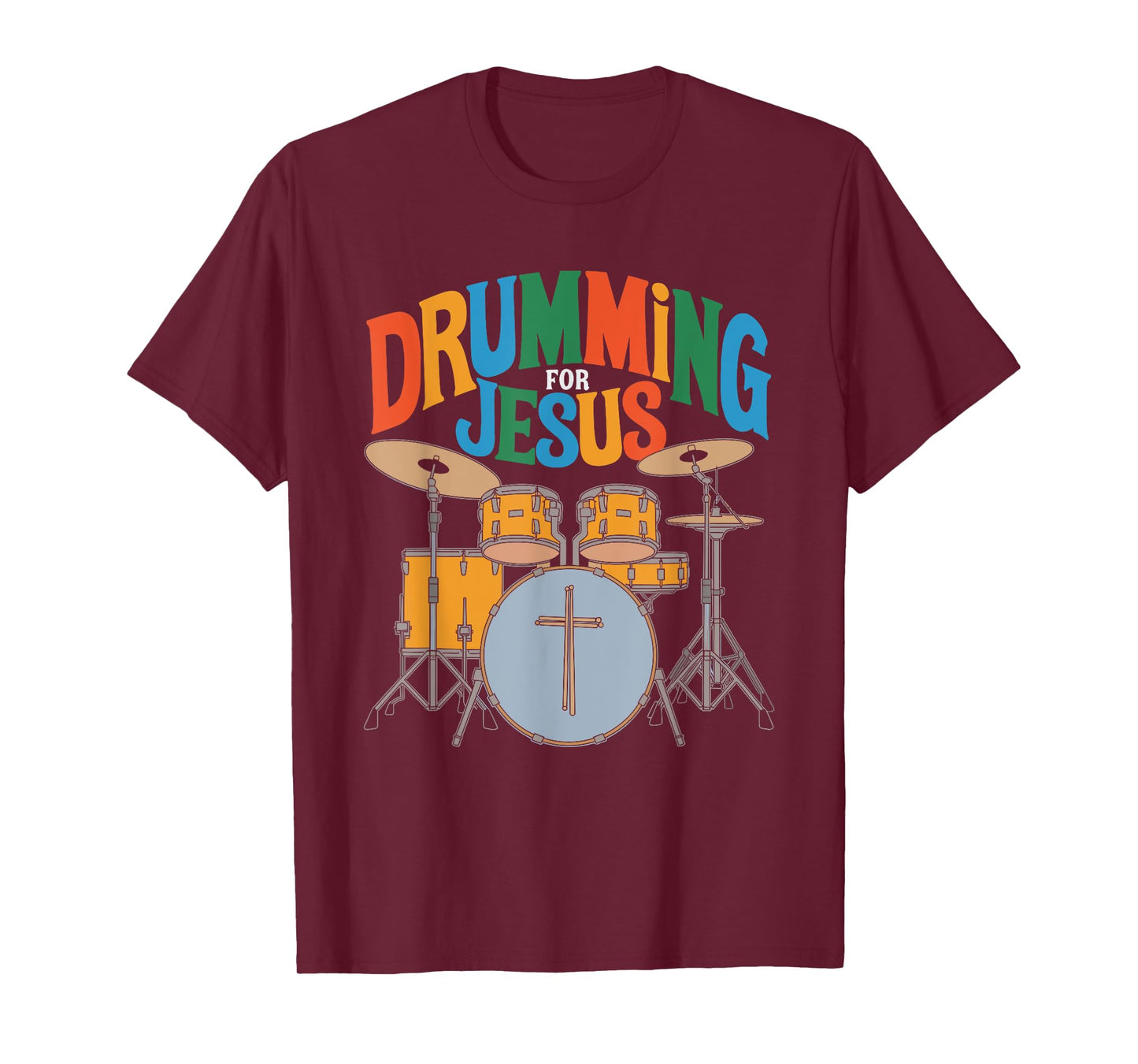 Drumming For Jesus, Drums Percussionist And Drummer Drumming T-Shirt