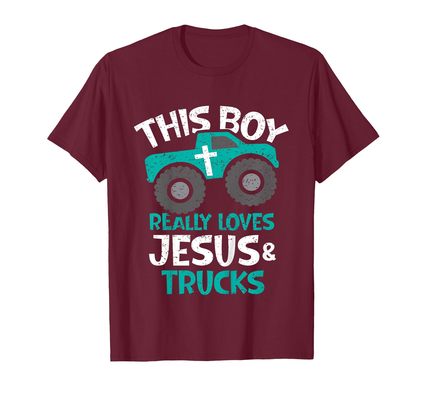 Kids I love Jesus and trucks T-Shirt