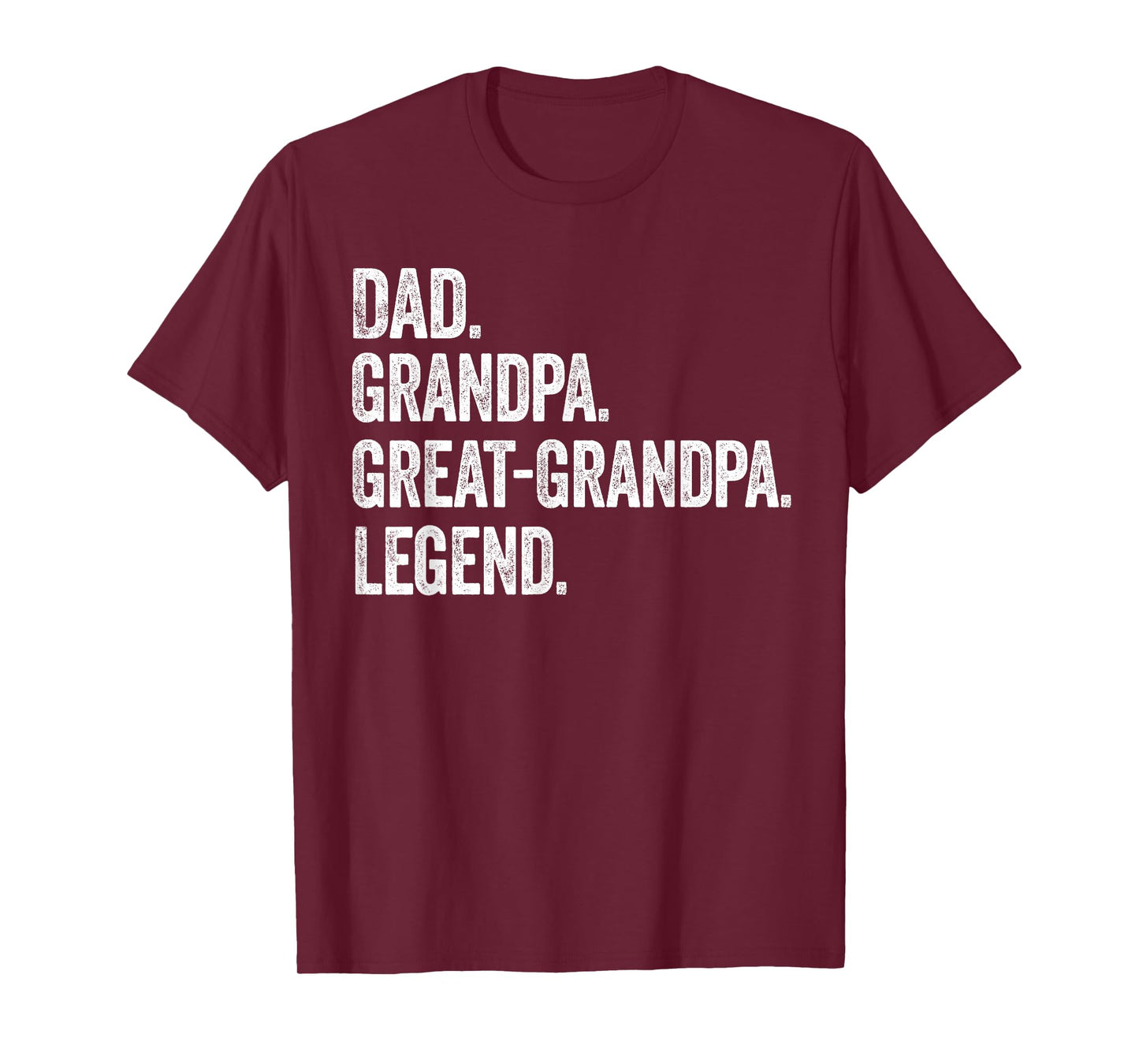 Dad Grandpa Great-Grandpa Legend Vintage Distressed Graphic T-Shirt