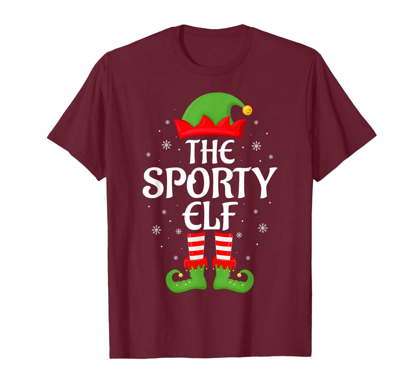 Sporty Elf Xmas Family Matching Elf Squad Christmas T-Shirt