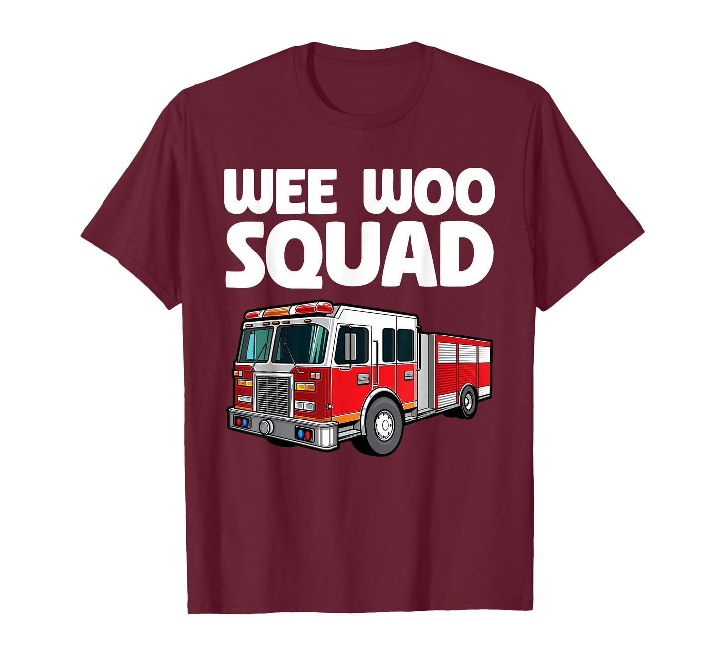 Funny Firefighter Art For Men Women Kids Fire Truck Fireman T-Shirt