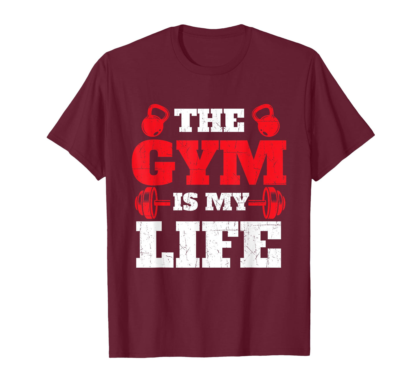 The Gym Is My Life - Workout Gym Weightlifting Bodybuilding T-Shirt