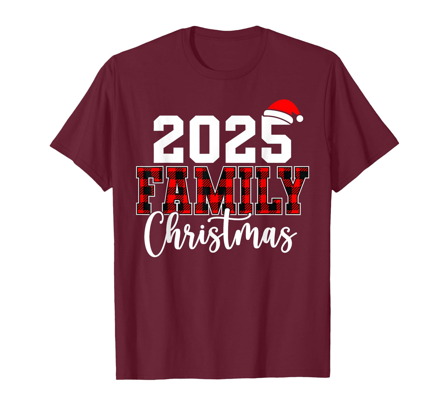 Family Christmas Crew 2025 Making Memories Santa Hat T-Shirt