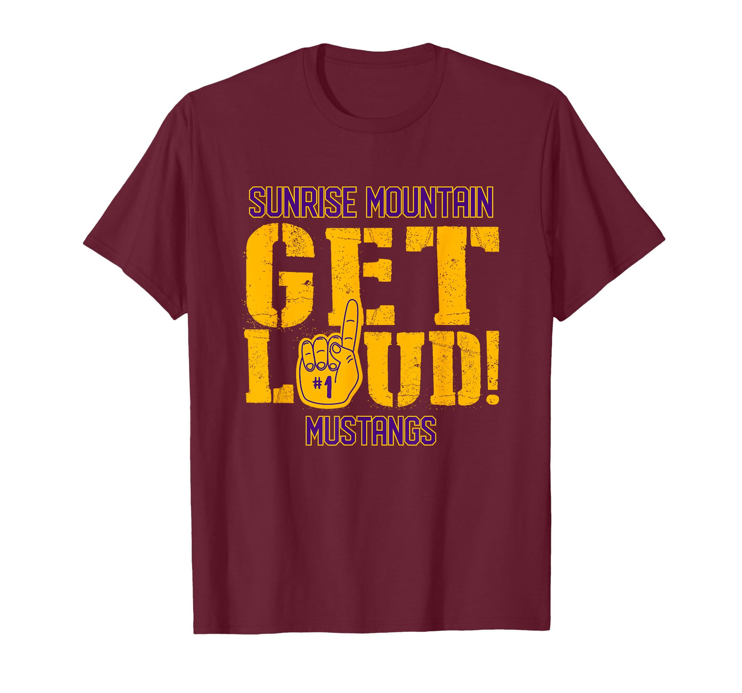 Sunrise Mountain High School GET LOUD Mustangs T-Shirt