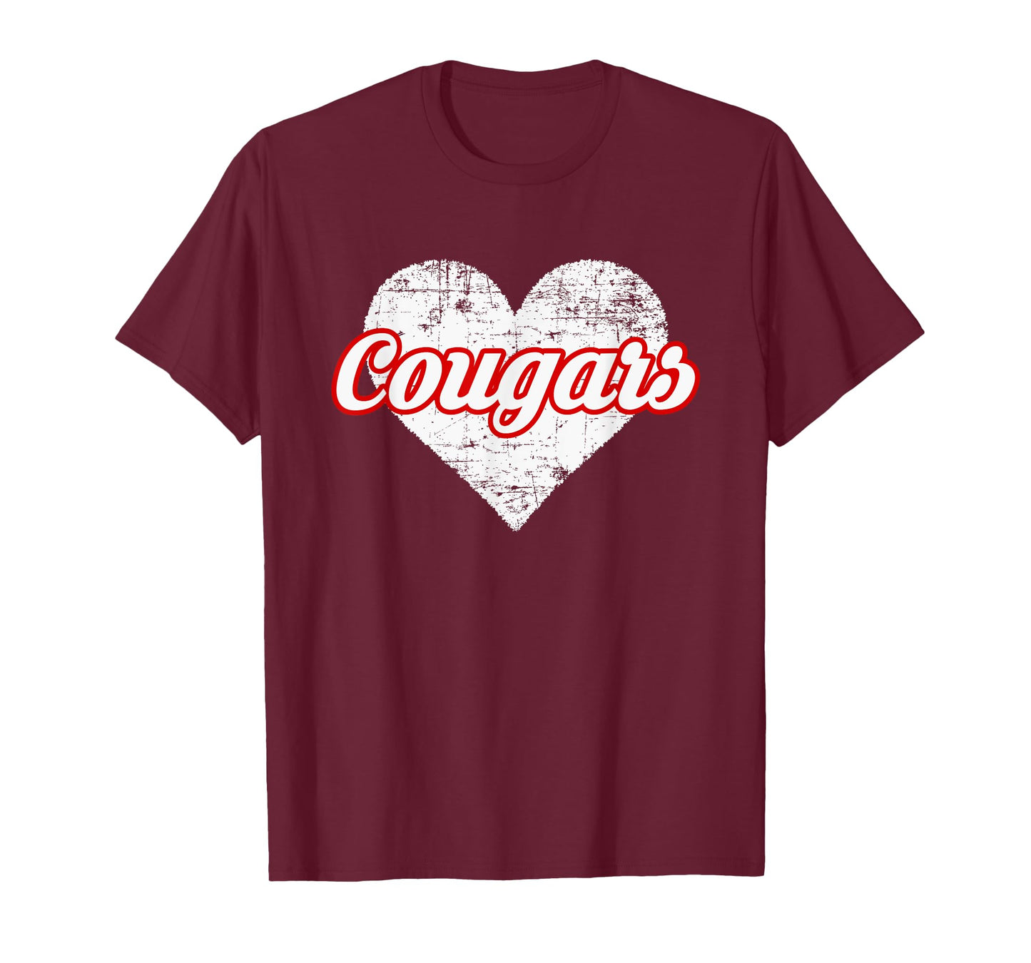Hazleton Area Cougars Over Heart T-Shirt