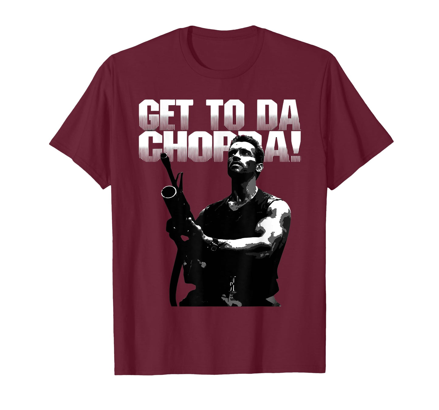 Da Choppa Black Unisex-Adults Classic Fit T-Shirt - Modern Movie Letter Print Short Sleeve - Small