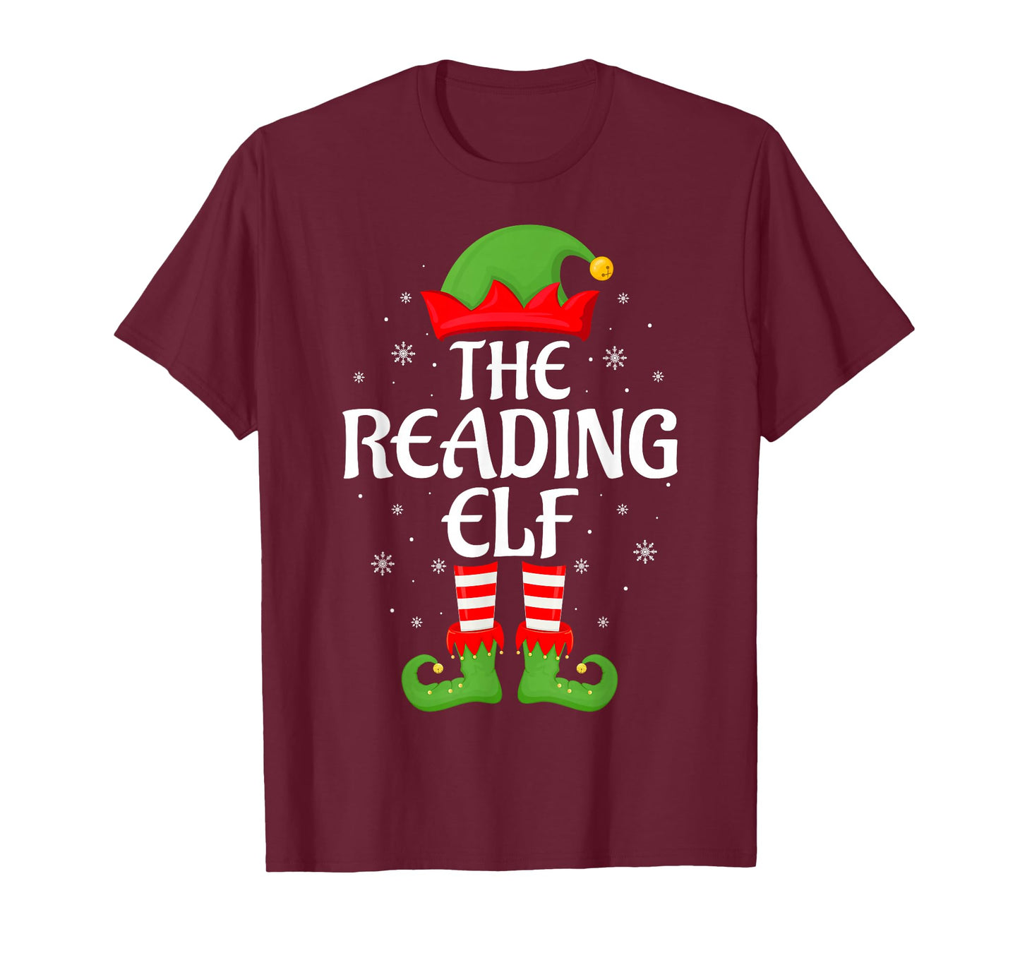 Reading Elf Xmas Family Matching Elf Squad Christmas T-Shirt