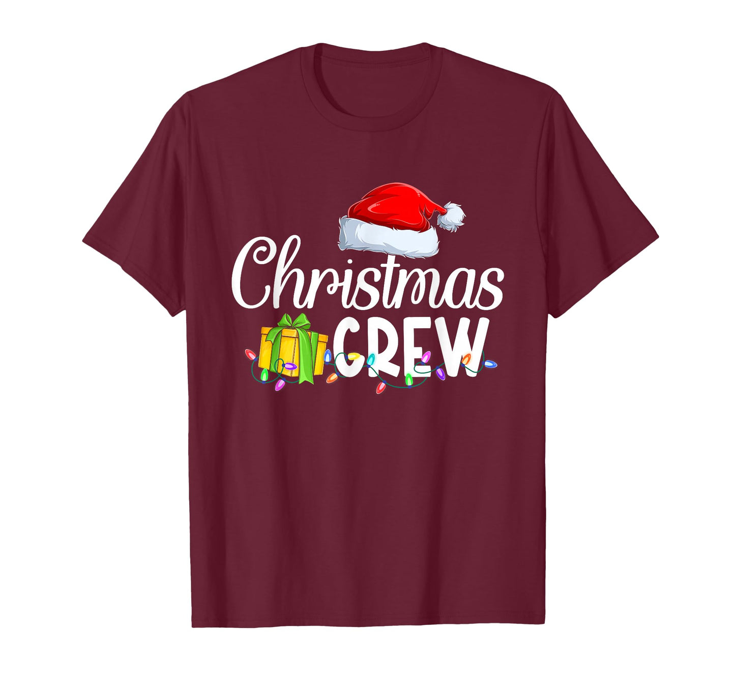 Merry Christmas Crew Xmas Lights Family Matching Pajamas T-Shirt