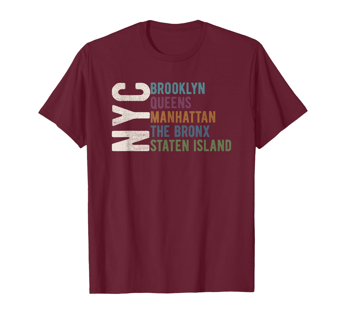 NY 5 Boroughs Five Boroughs NYC Lovers and Residents T-Shirt
