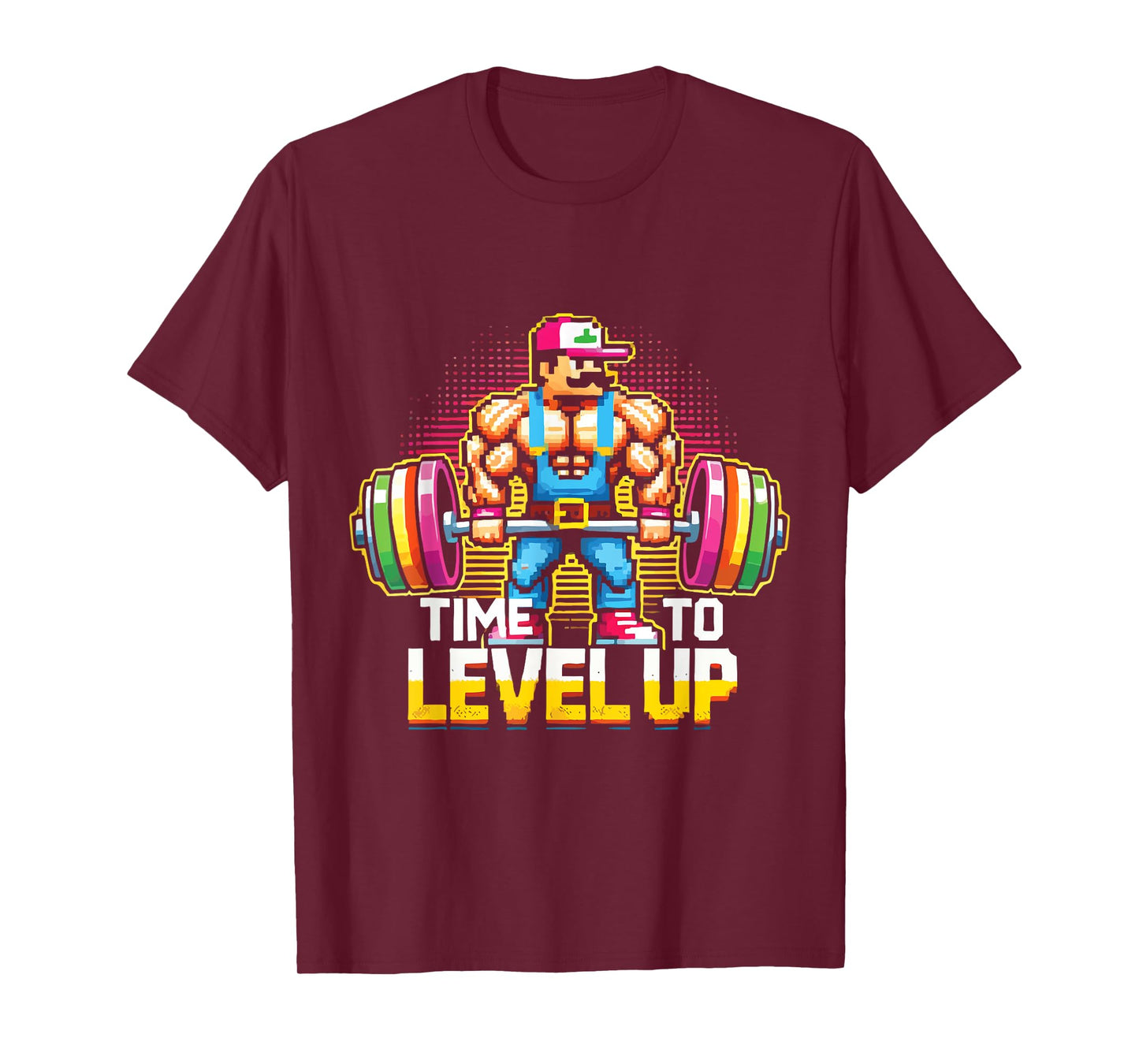 Level Up Video Game Gamer Gym Workout Gaming Fitness Lifting T-Shirt