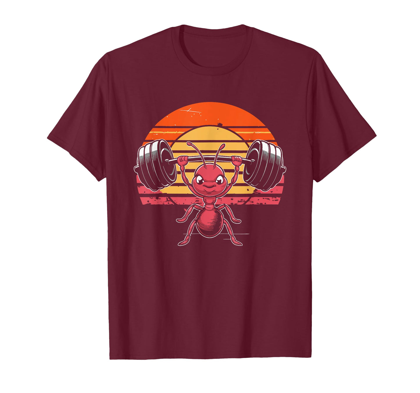 Ant Barbell Workout - Funny Graphic Gym Weightlifting T-Shirt
