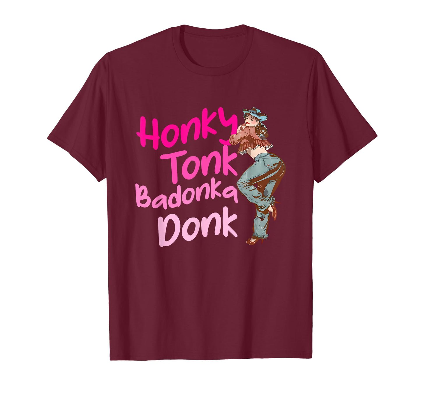 Honky Tonk Badonka Donk Funny Vintage T-Shirt