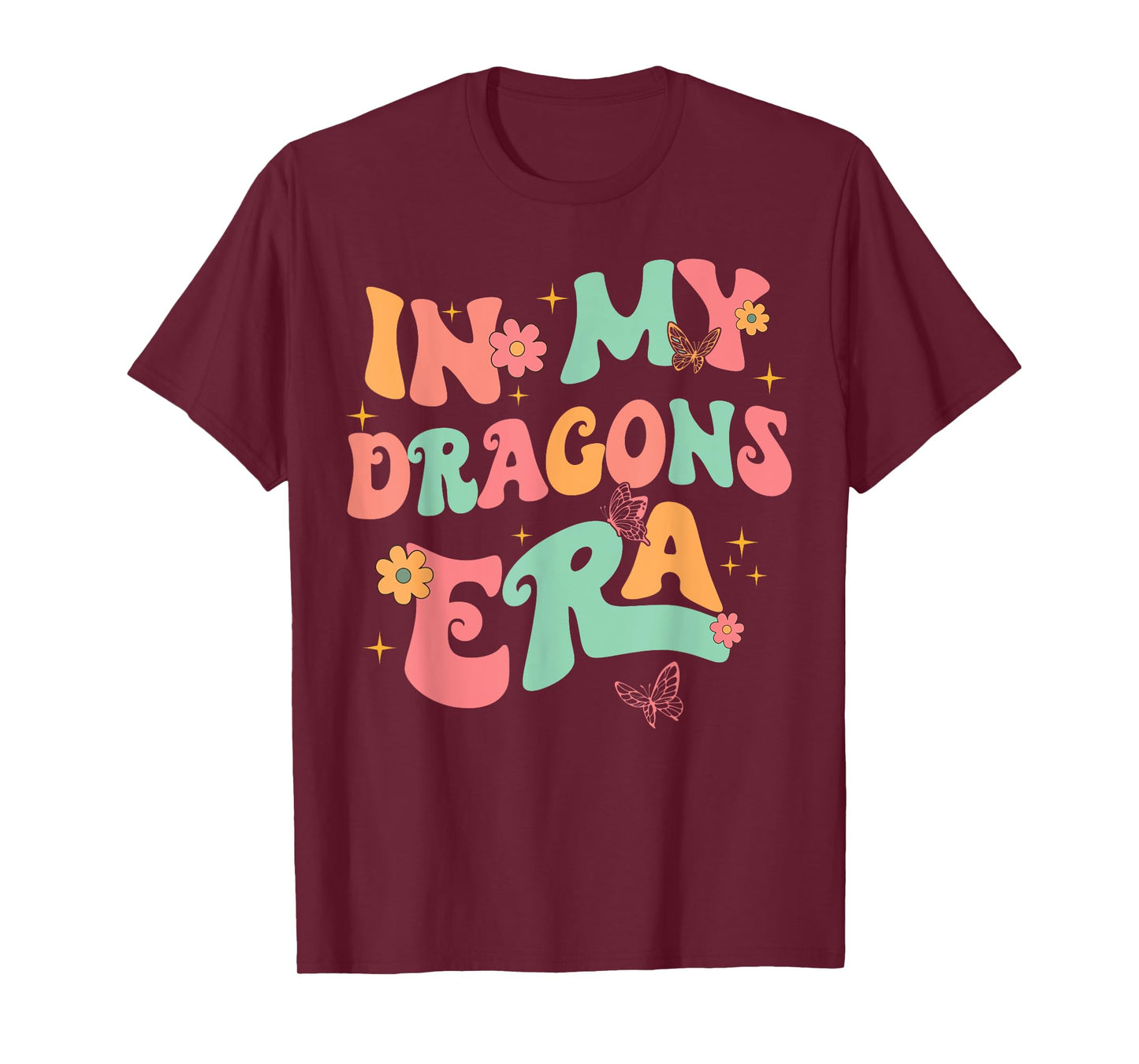 In My Dragons Era Back to School Spirit Game Retro Groovy T-Shirt