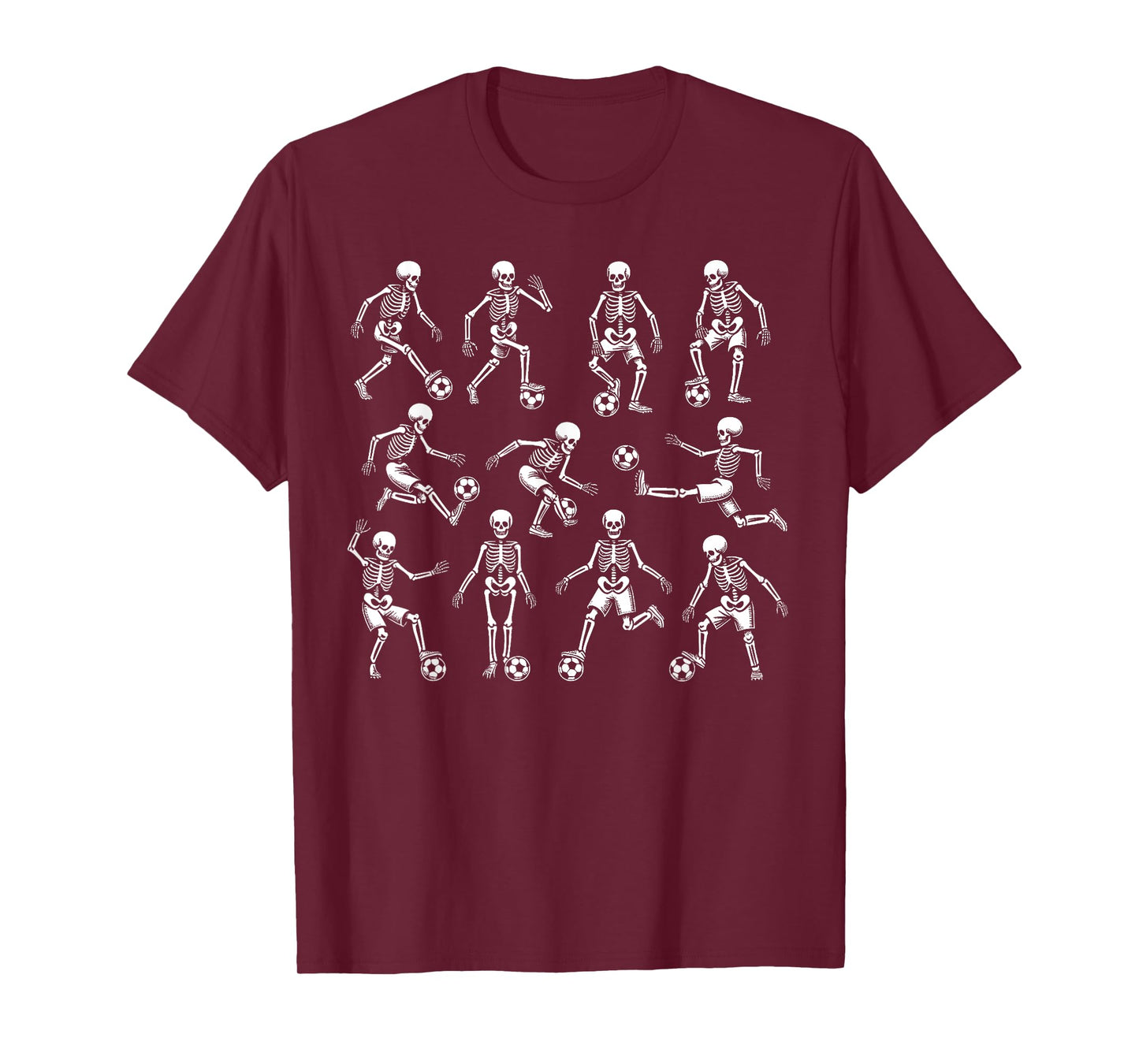 Funny Halloween Soccer Skeletons Play Soccer Boys Kids T-Shirt