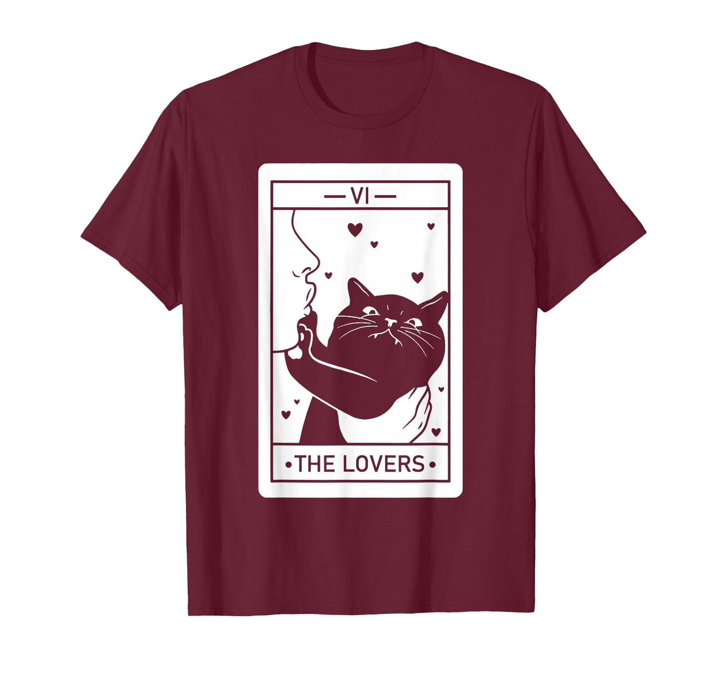 The Lovers Cat Humor Tarot Card Halloween Black Cats Lover T-Shirt