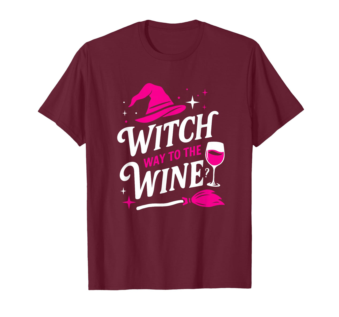 Witch Way to The Wine Funny Wine Lover Halloween Women's T-Shirt