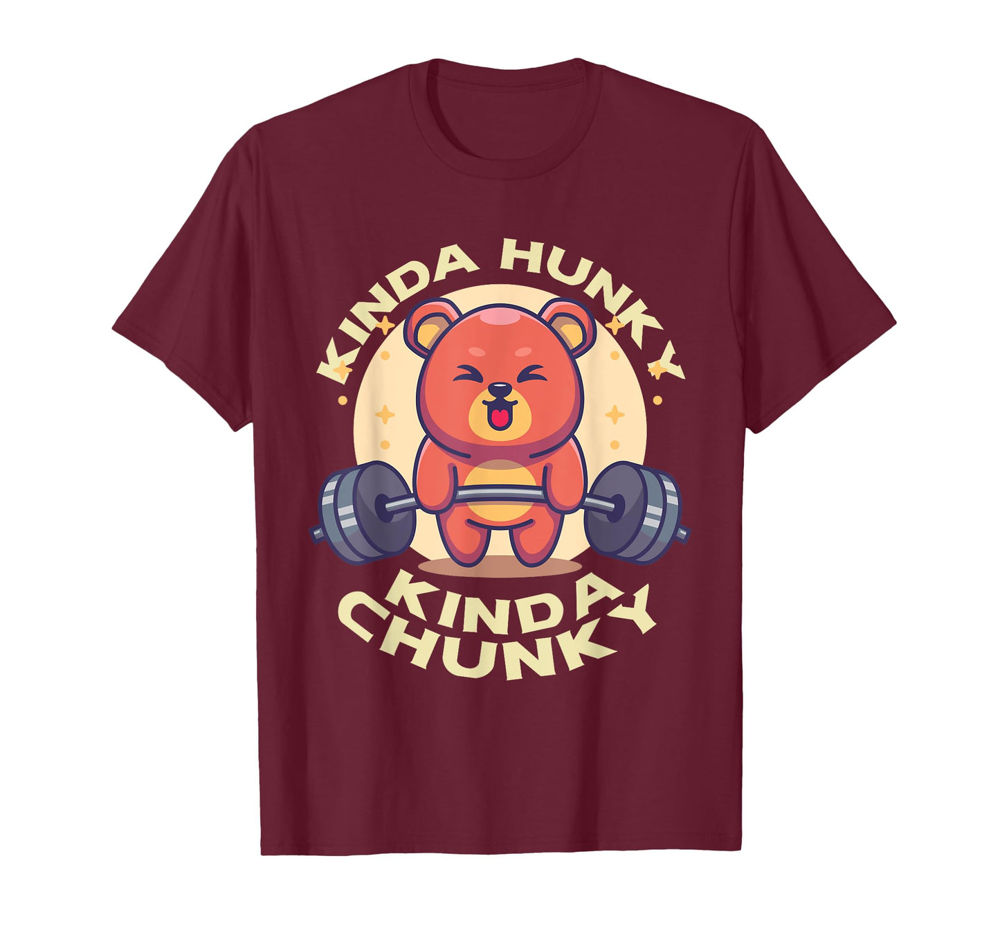Funny Kinda Chunky Kinda Hunky Bodybuilding Gym Powerlifting T-Shirt