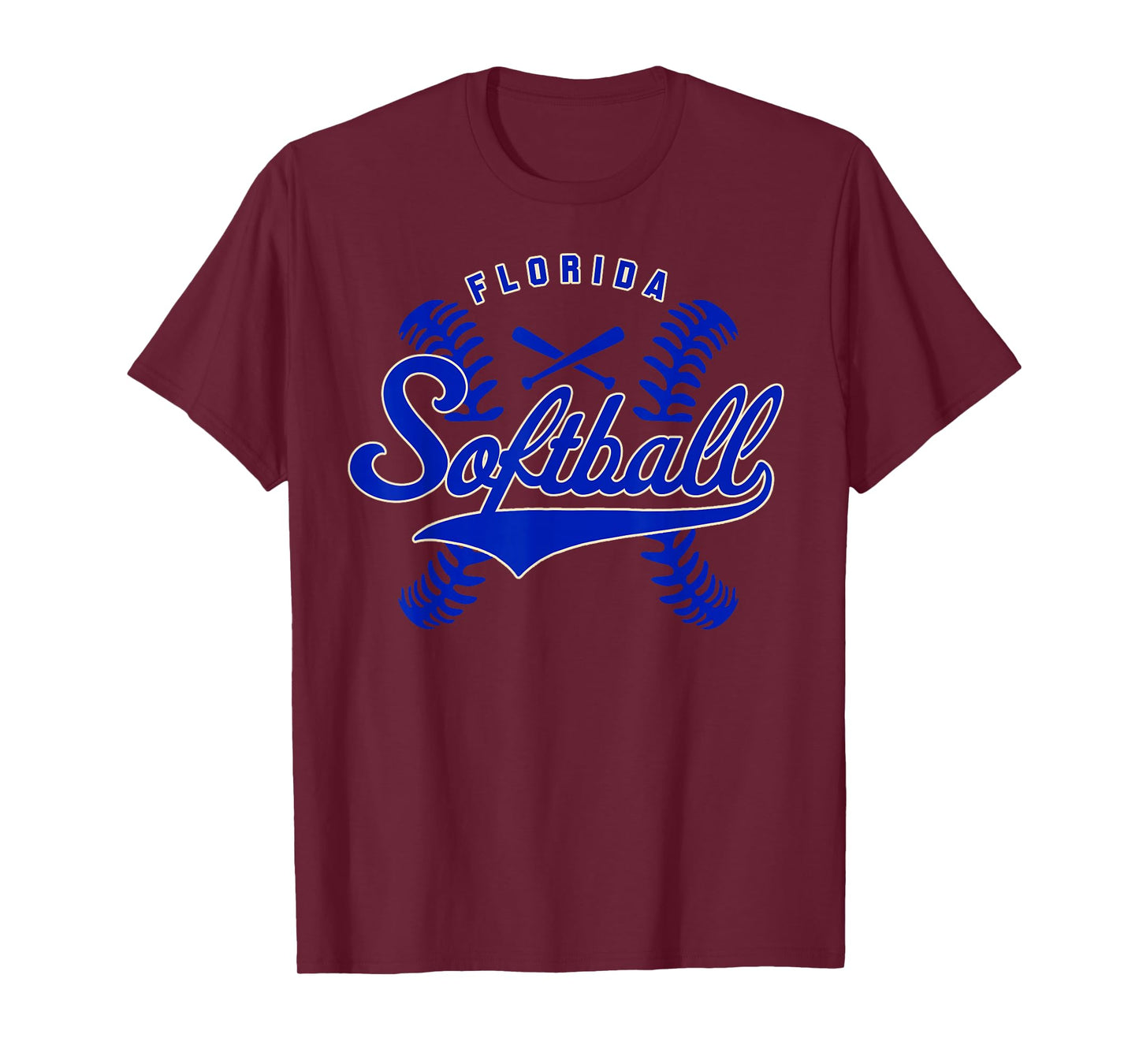 Florida Softball Vintage Mens Kids Team Retro Softball Fan T-Shirt
