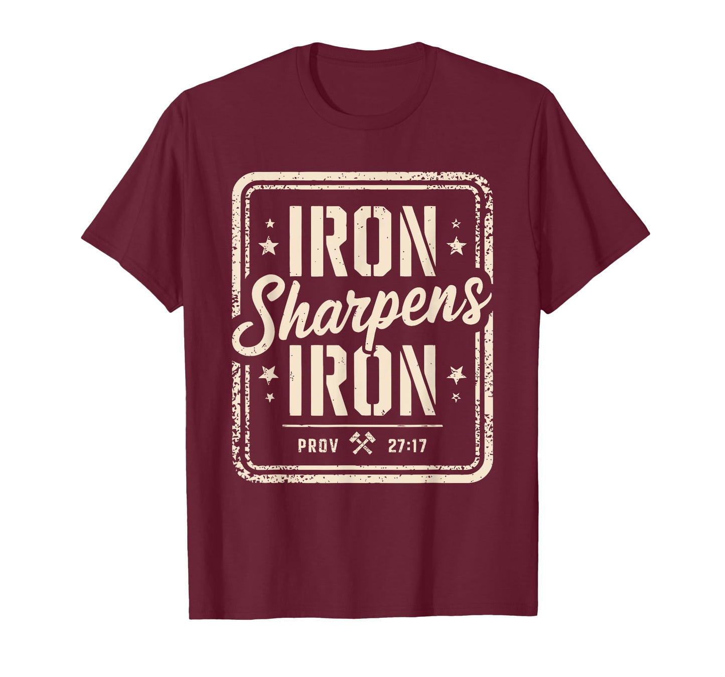Iron Sharpens Iron Christian Workout Gym Exercise For Men T-Shirt