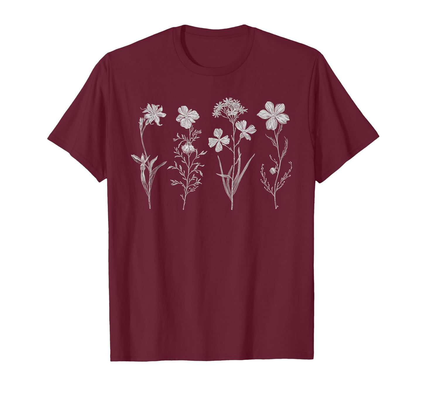 Vintage Wildflower Design for Women & Moms, Floral Lover T-Shirt