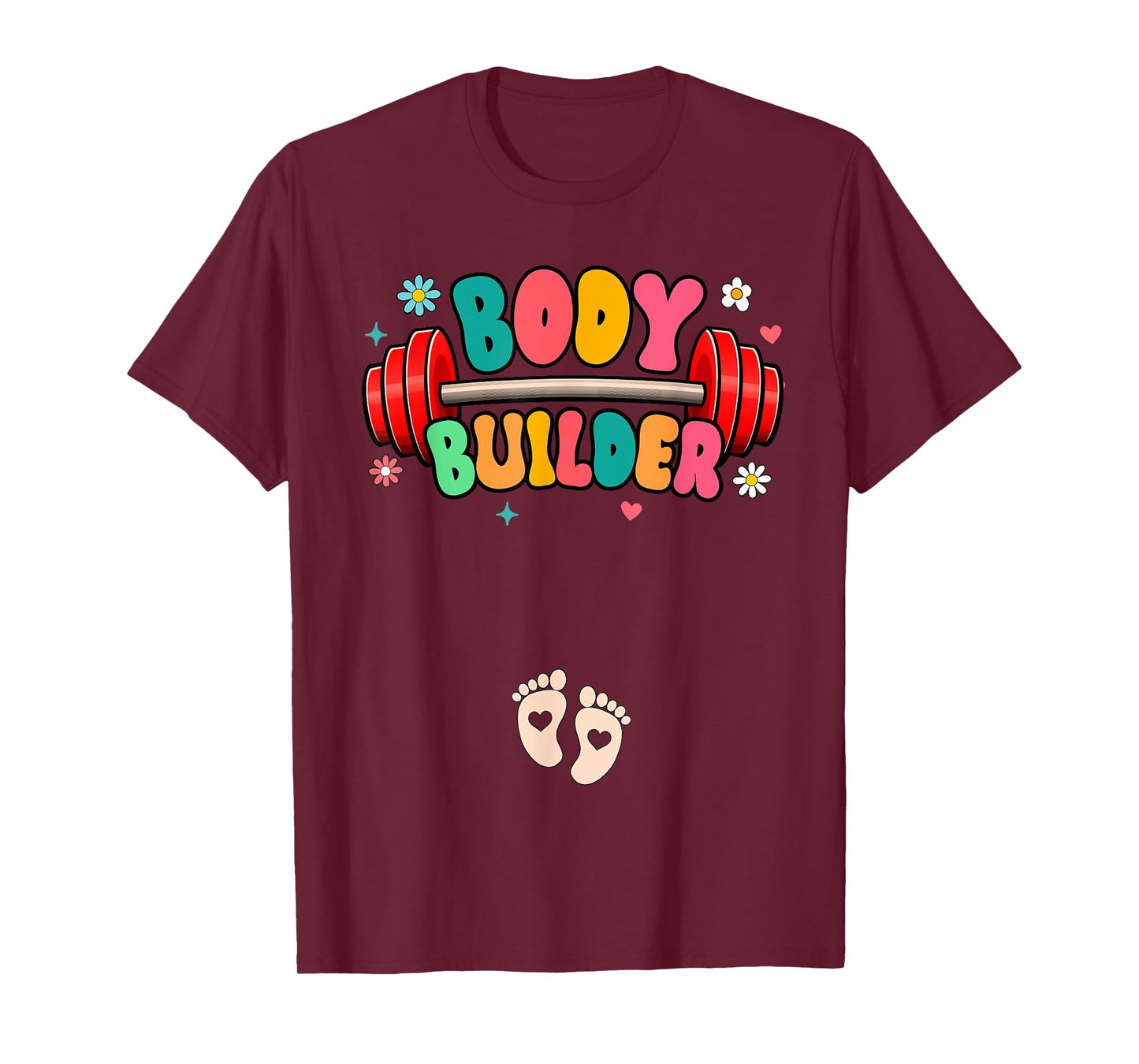 Pregnancy Announcement Fitness Workout Gym Bodybuilder T-Shirt