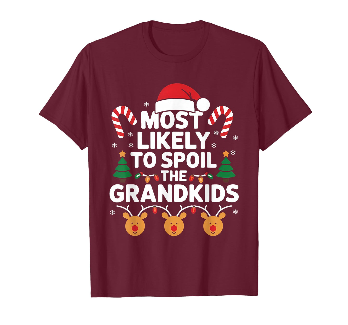 Funny Most Likely to Spoil The Grandkids Christmas Party T-Shirt