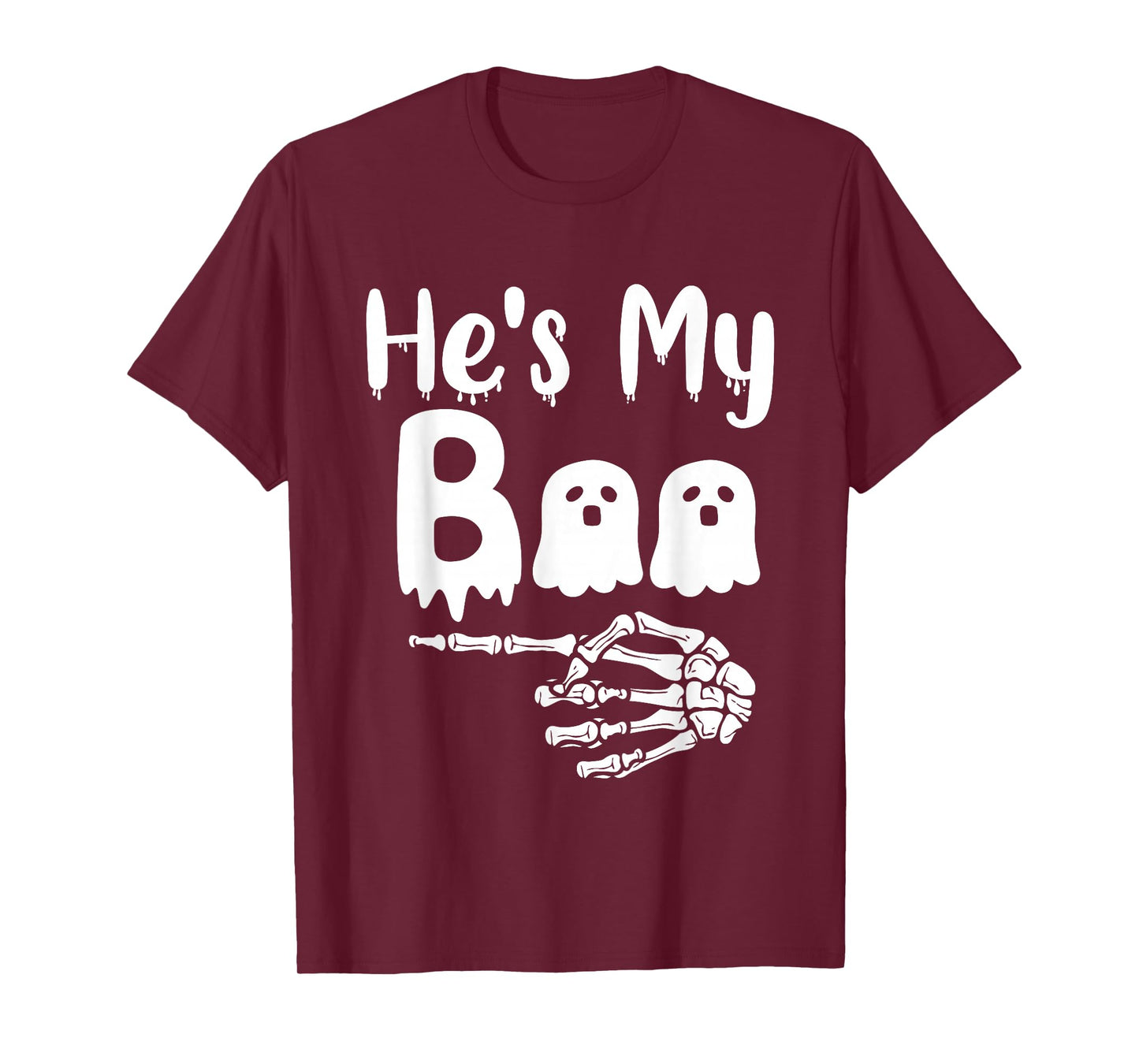 She's My Boo Matching Halloween Pajama Couples He's My Boo T-Shirt