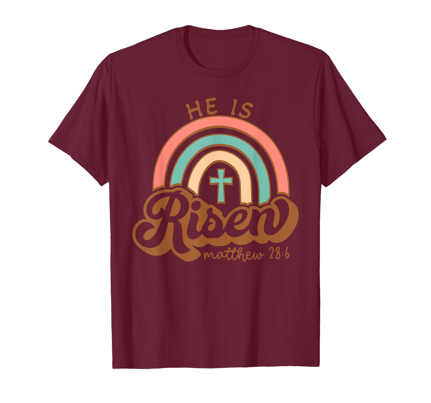 He is Risen Jesus Christian Happy Easter Kids Women Girls T-Shirt