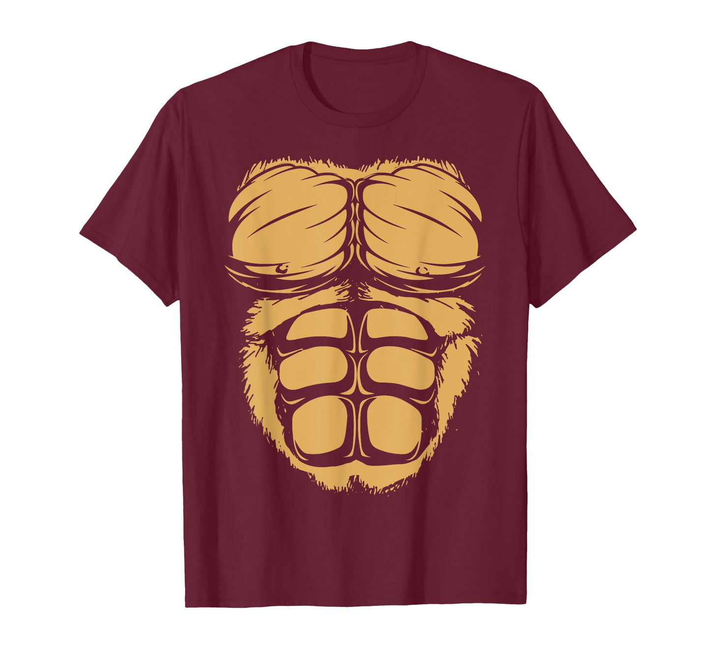 Gorilla Chest Muscles Abs Costume Halloween Easy Gift T-Shirt