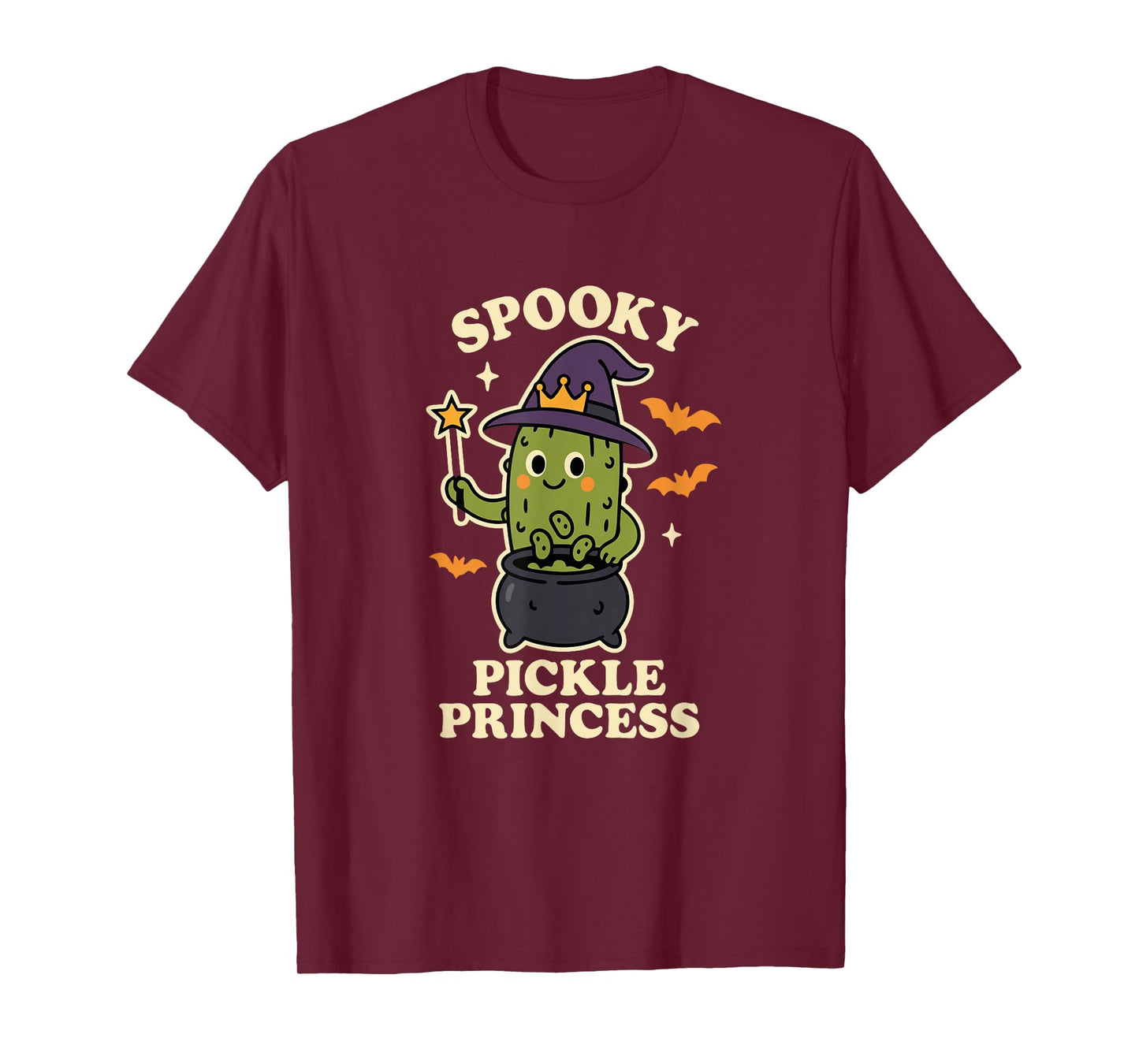 Spooky Pickle Princess Halloween Witch Costume for Women T-Shirt