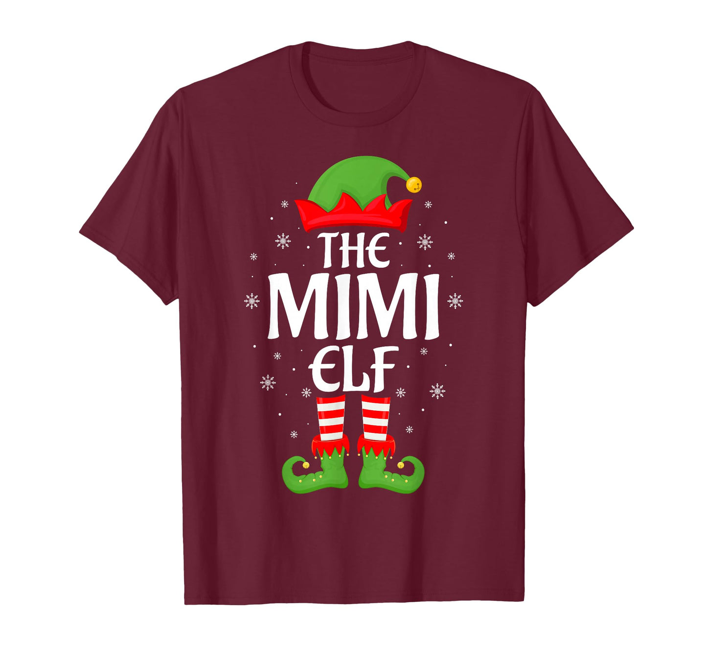 Mimi Elf Xmas Family Matching Elf Squad Grandma Christmas T-Shirt