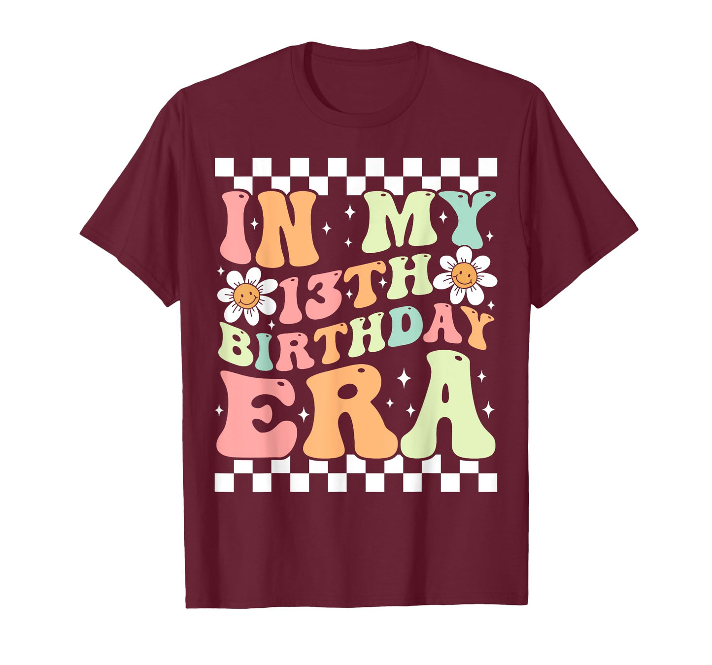 In My 13th Birthday Era Cute Groovy 13th Birthday Party T-Shirt