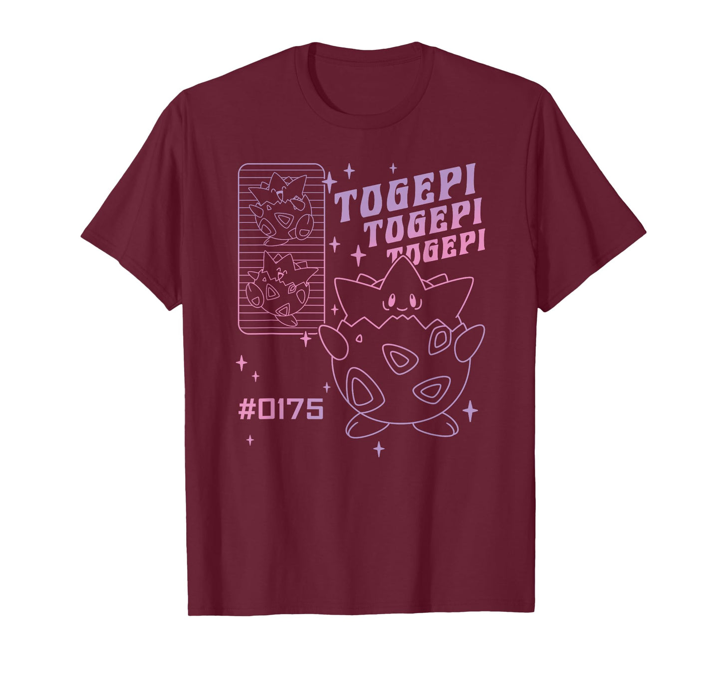 Pokémon Togepi Vintage Gradient Line Art T-Shirt