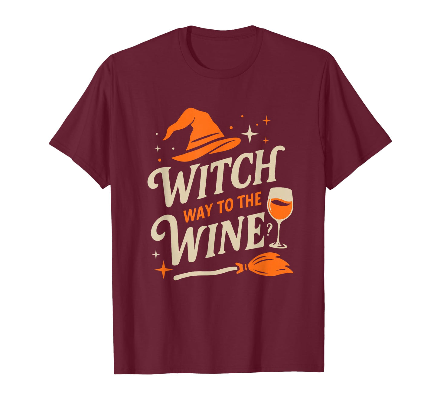 Witch Way to The Wine Funny Drinking Halloween Costume T-Shirt