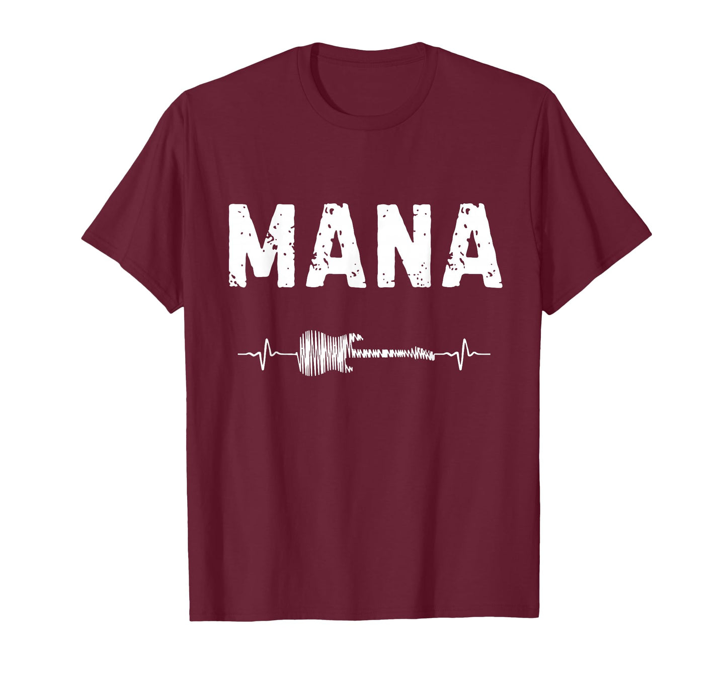 Mana Guitar Heartbeat Music Guitarist Retro Vintage T-Shirt