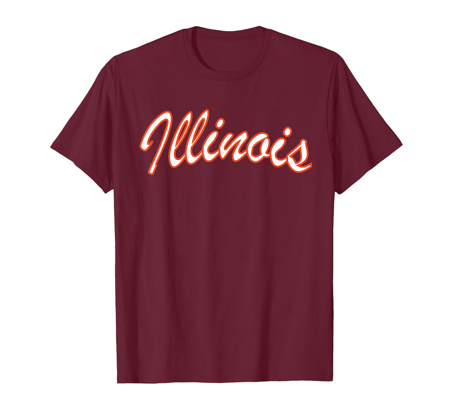 Retro Illinois Tee Vintage Illinois Orange Blue Throwback IL T-Shirt