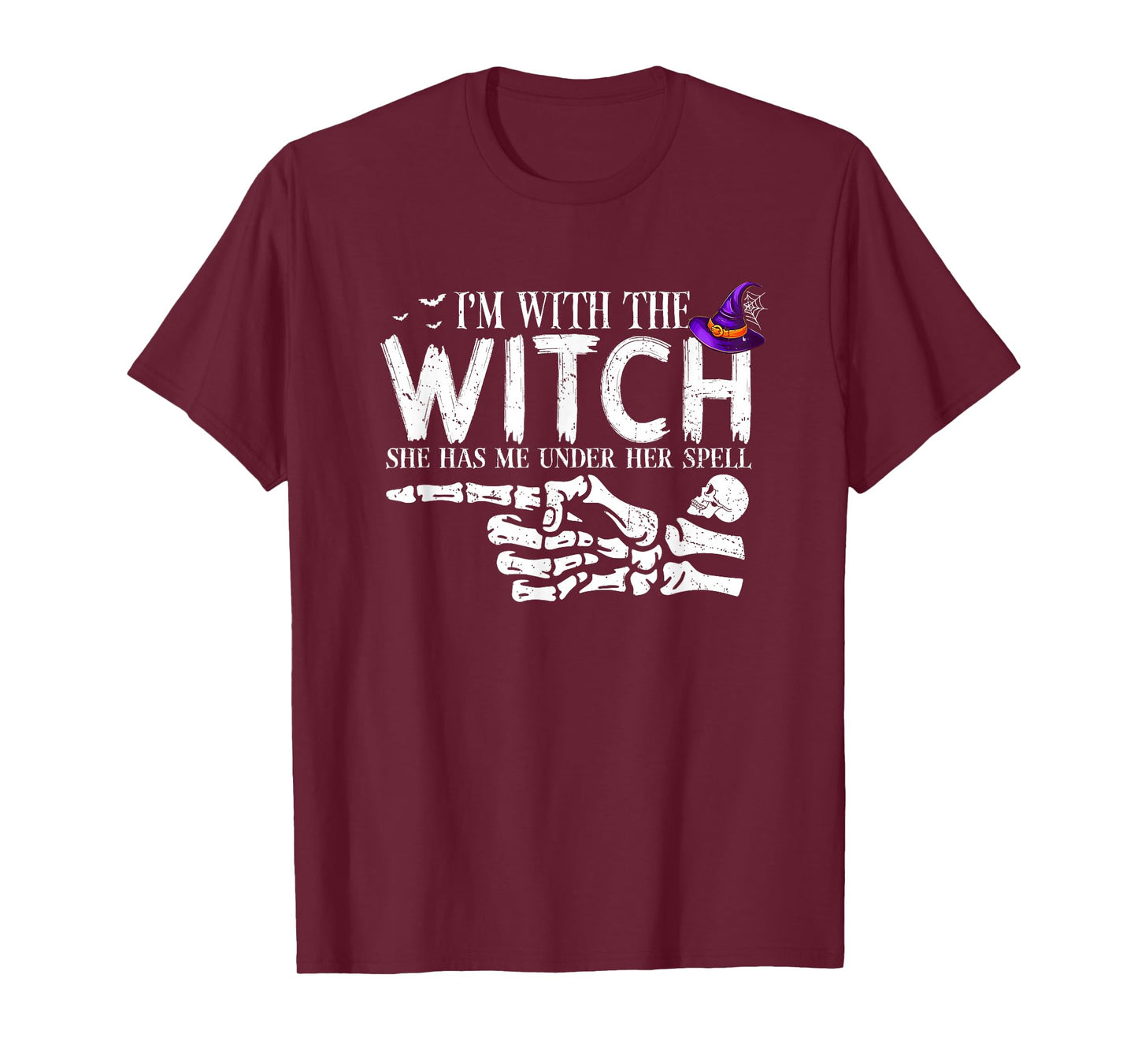 I'm with The Witch Funny Halloween Couple Costume Party T-Shirt