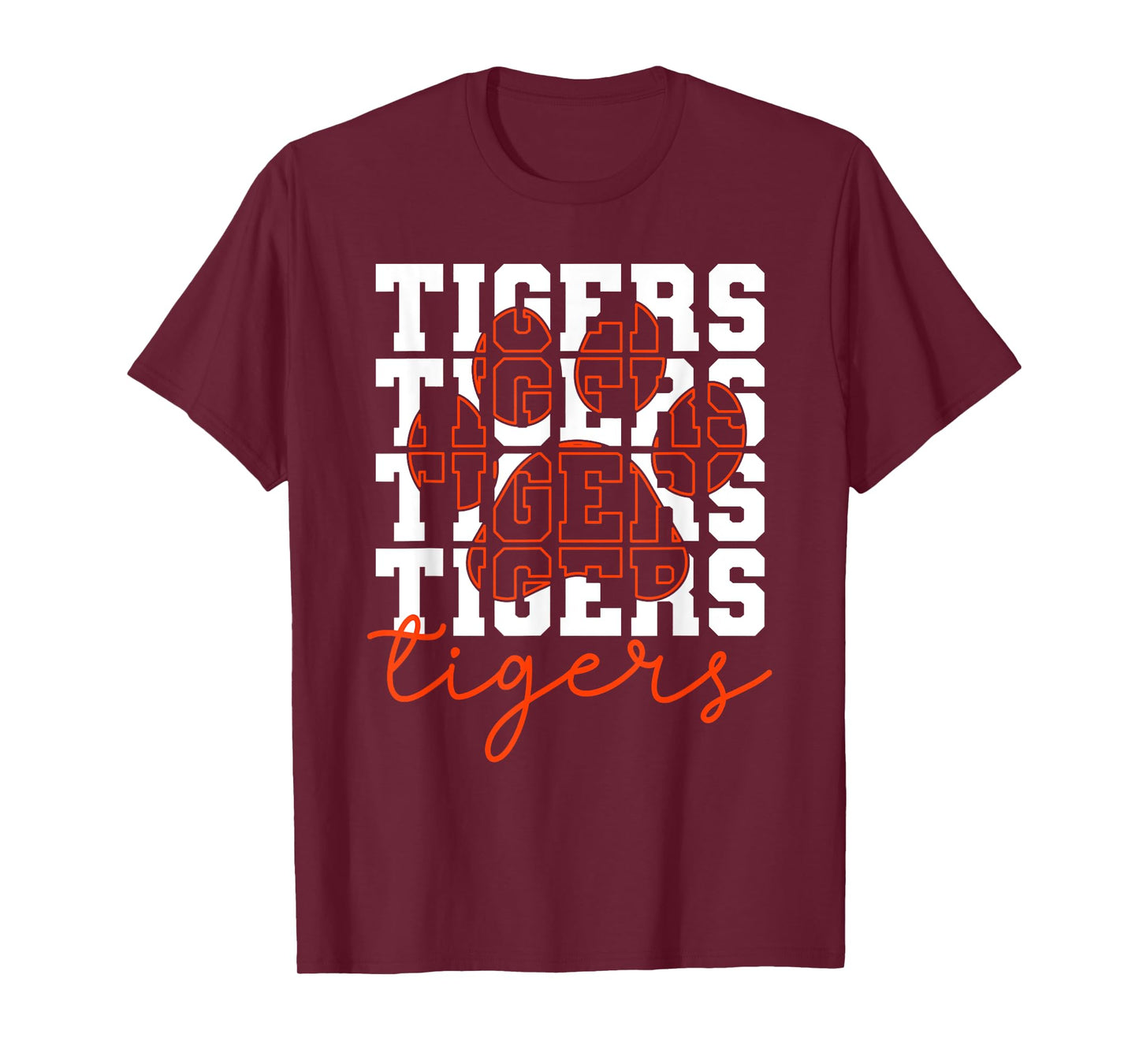 Vintage Tigers School Sports Name Spirit for Men Women Kids T-Shirt