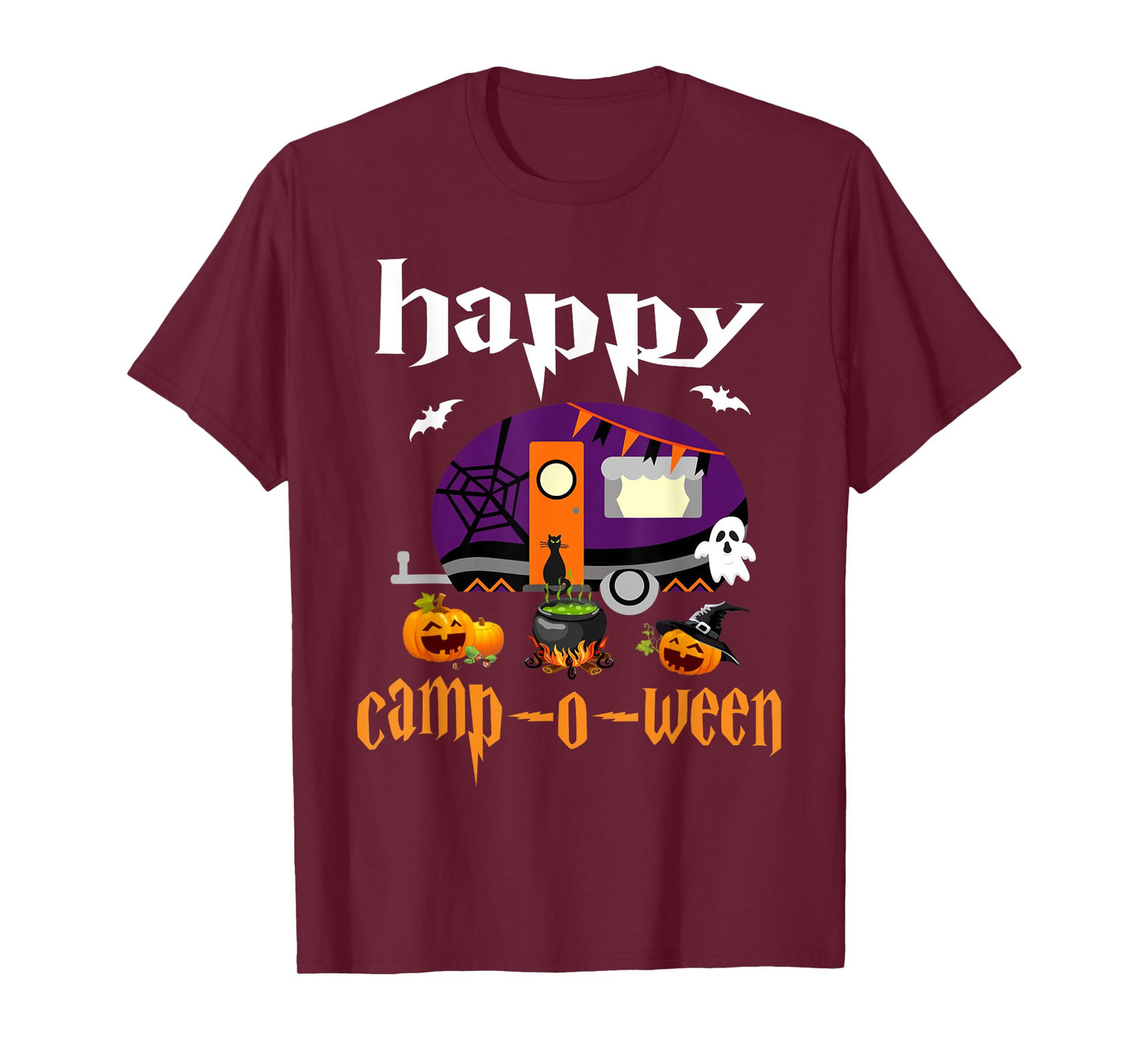 Happy Camp-O-Ween Halloween Camping Camper T-Shirt
