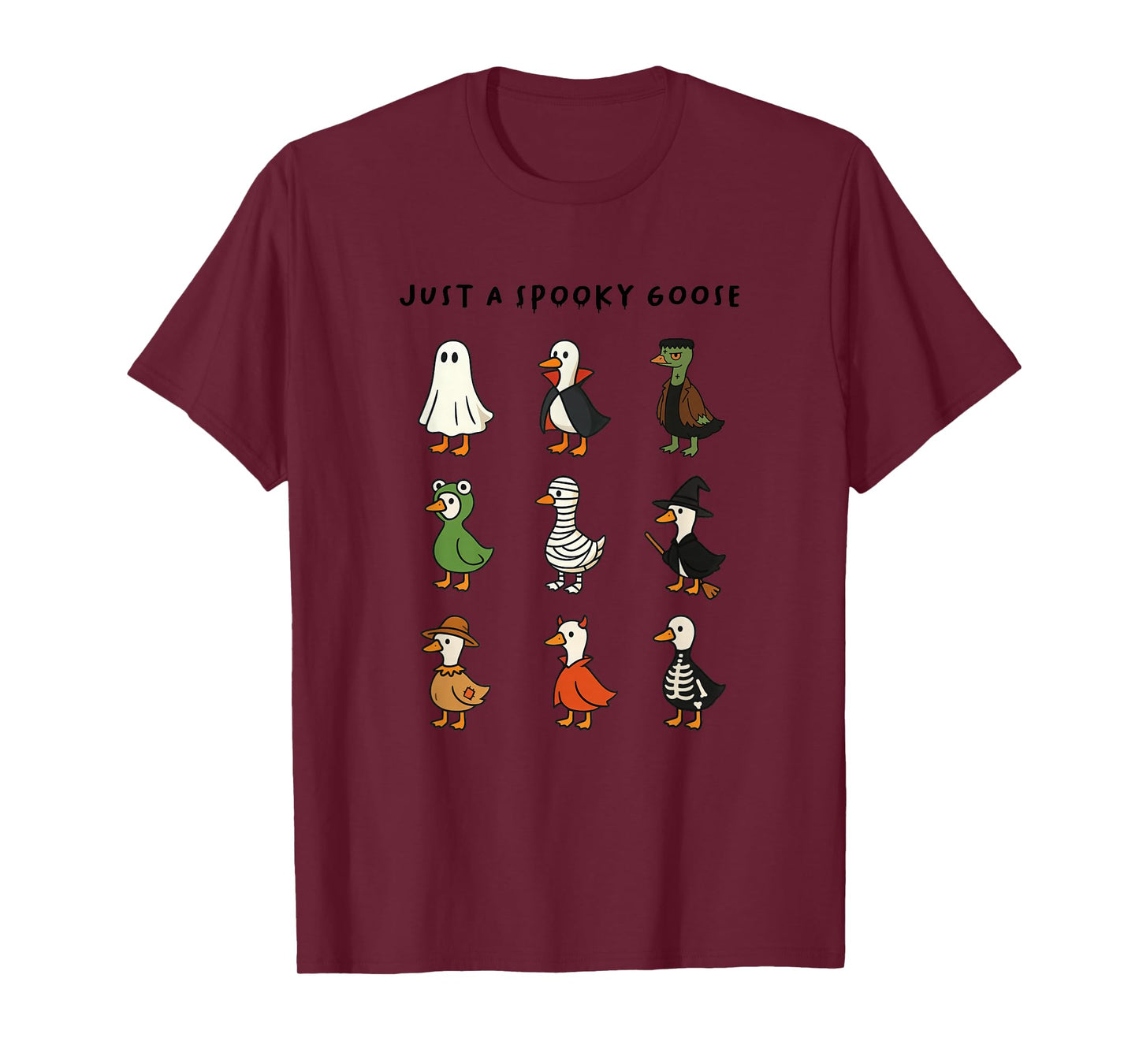 Just A Spooky Goose Halloween Silly Goose Cute Halloween T-Shirt