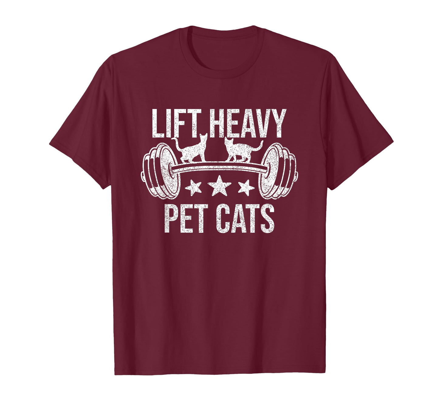 Lift Heavy Pet Cats Bodybuilding Weightlifting Cat Lover T-Shirt
