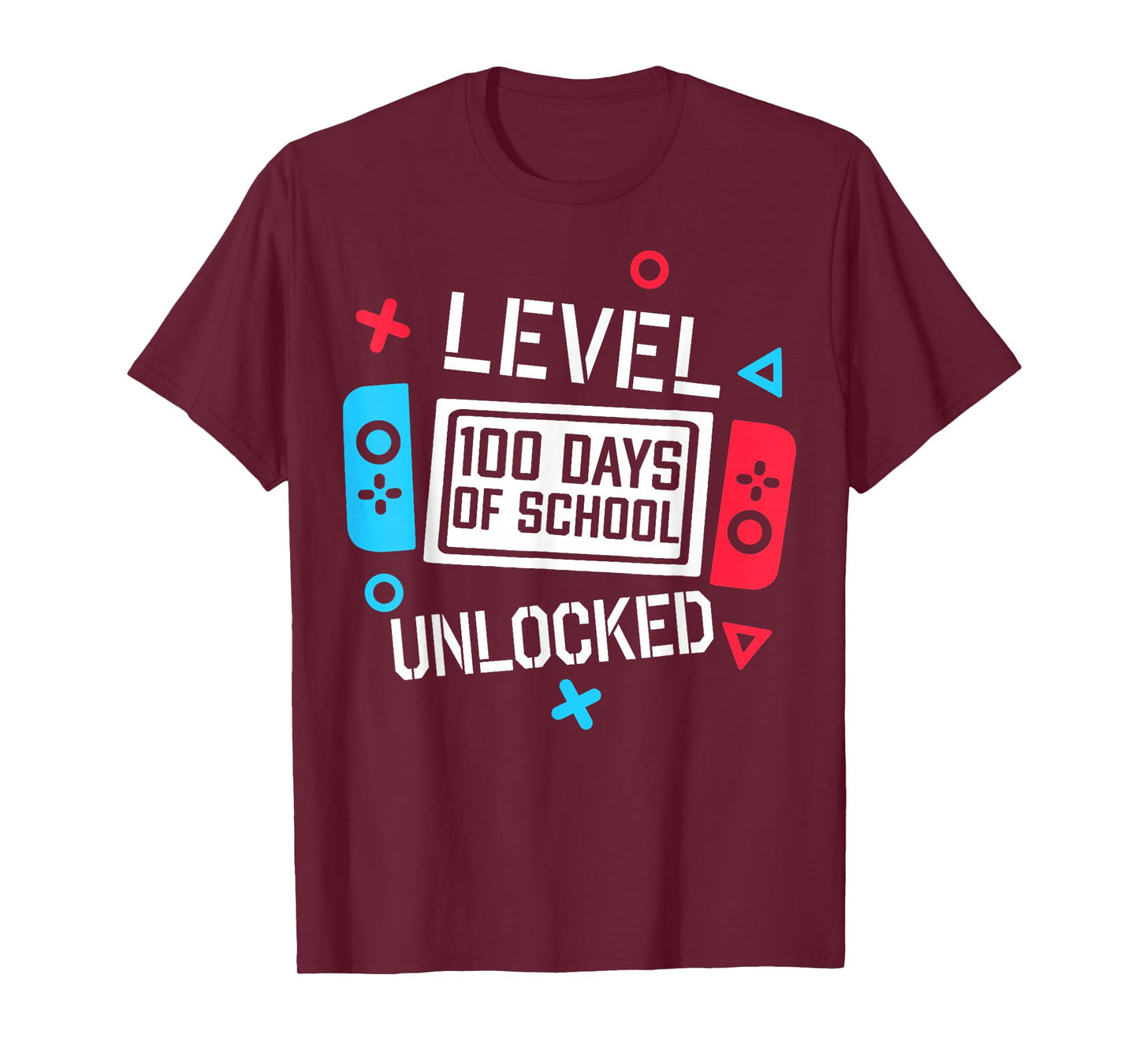 Level 100 Days Of School Unlocked Gamer Video Games Boys T-Shirt