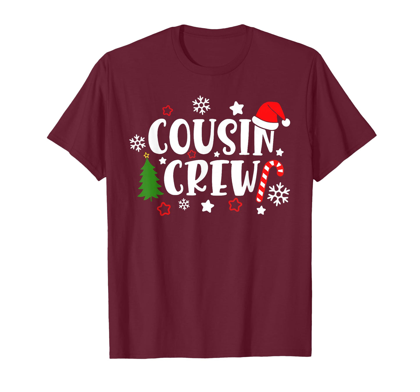 Cousin Crew Candy Cane Snowflake Pajamas Holiday Christmas T-Shirt