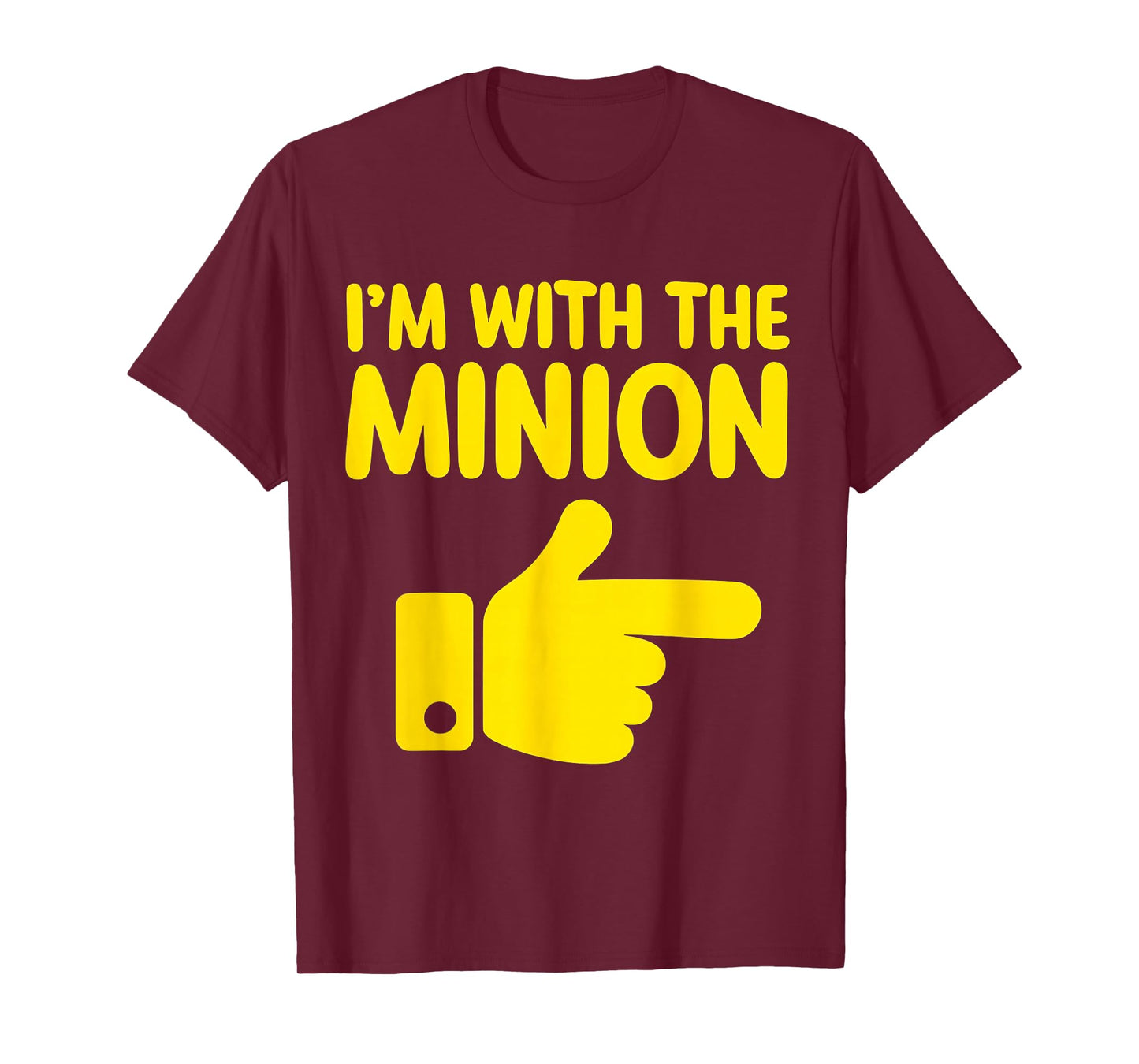 I'm with The Minion Costume Family Lazy Easy Halloween T-Shirt
